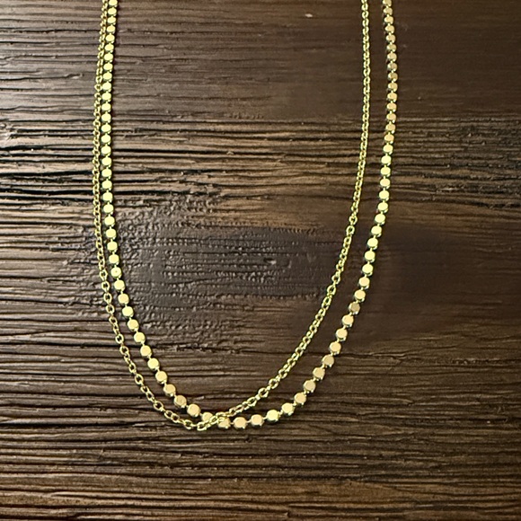 Pura Vida Gold Tone Double Chain 16” Necklace w/ 2” Extender - Picture 2 of 8